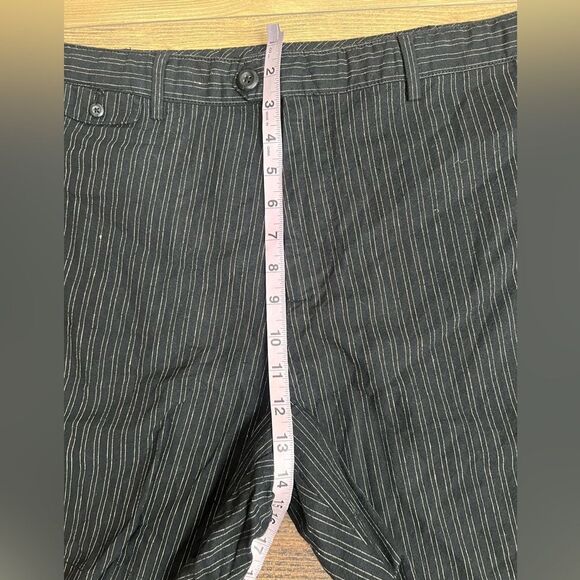 Banana Republic Factory linen blend stripe shorts size 38 black preppy travel - Picture 6 of 8